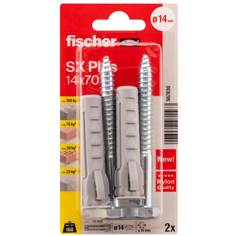 FISCHER SX PLUS 14X70 S ДЮБЕЛ С ВИНТ FISCHER SX PLUS 14X70 S ДЮБЕЛ С ВИНТ