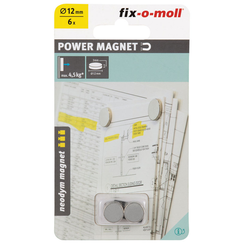 FIX-O-MOLL НЕОДИМОВ МАГН.ДИСК 12MM 6БР FIX-O-MOLL НЕОДИМОВ МАГН.ДИСК 12MM 6БР