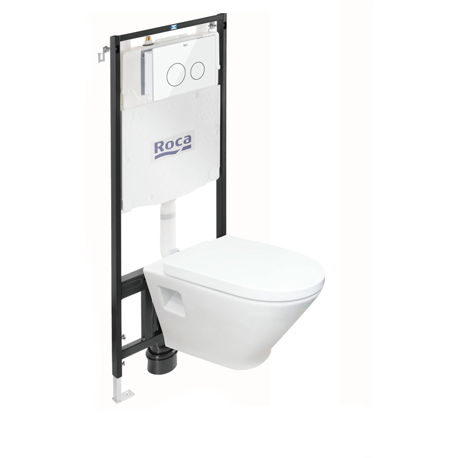 ROCA GAP Concealed WC Frame Set with Dual Flush Button and 6 L Cistern