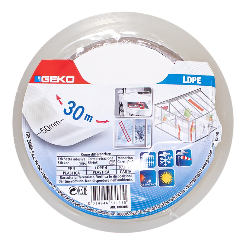 ЛЕНТА ЗА РЕМОНТ НА ПАРНИЦИ 30М/50ММ GEKO ЛЕНТА ЗА РЕМОНТ НА ПАРНИЦИ 30М/50ММ GEKO