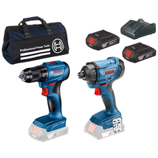 АКУМУЛАТОРЕН КОМПЛЕКТ BOSCH PROFESSIONAL GSR 185+GDR180 18 V, БРОЙ БАТЕРИИ 2, 2.00 Ah АКУМУЛАТОРЕН КОМПЛЕКТ BOSCH PROFESSIONAL GSR 185+GDR180 18 V, БРОЙ БАТЕРИИ 2, 2.00 Ah