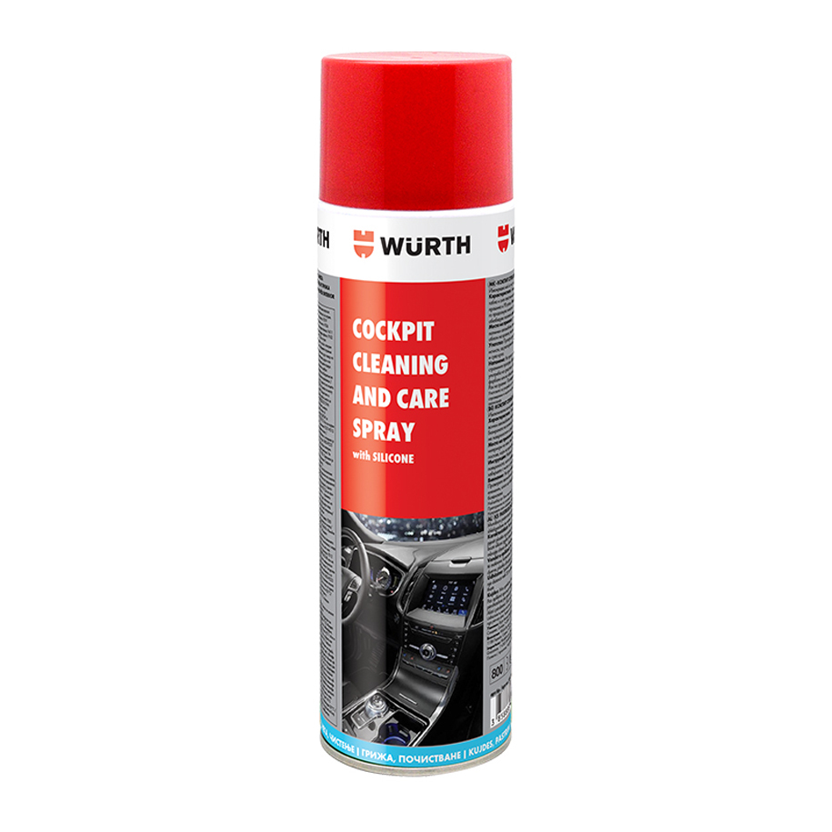 WÜRTH Cockpit Dashboard Cleaning Spray with Silicone, 600 ml