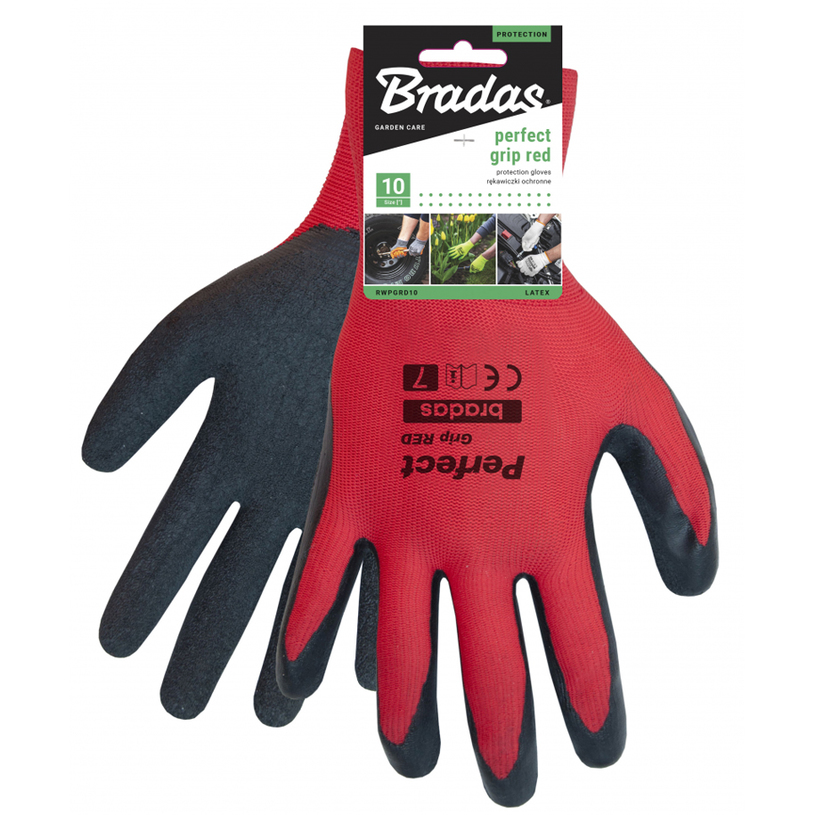 РЪКАВИЦИ GLOVES PER. GRIP RED LATEX 8