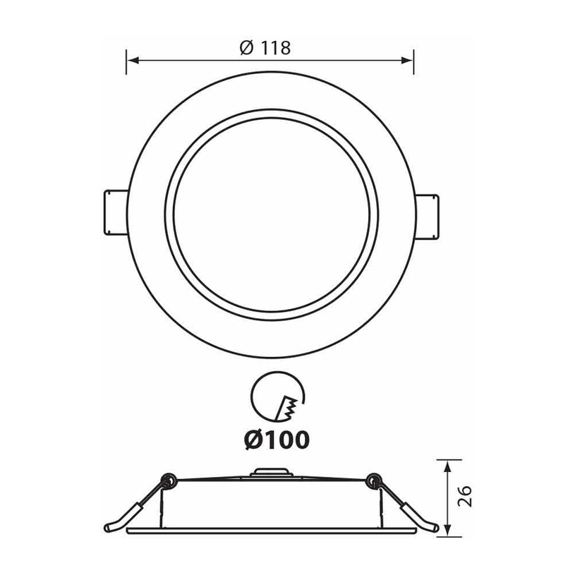 LED ЛУНА 9W 3-64K IP54 КРЪГ VERA VIVA LED ЛУНА 9W 3-64K IP54 КРЪГ VERA VIVA