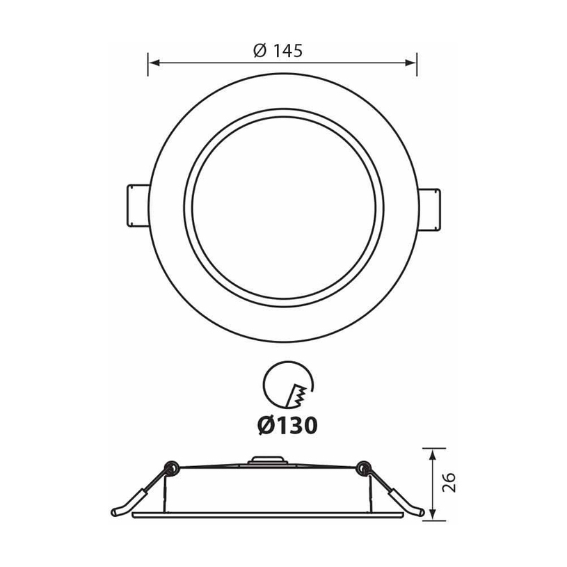 LED ЛУНА 12W 3-64K IP54 КРЪГ VERA VIVA LED ЛУНА 12W 3-64K IP54 КРЪГ VERA VIVA