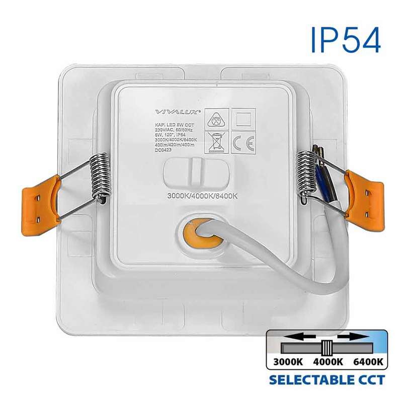 LED ЛУНА 5W 3-64K IP54 КВАДРАТ KAPI VIVA LED ЛУНА 5W 3-64K IP54 КВАДРАТ KAPI VIVA