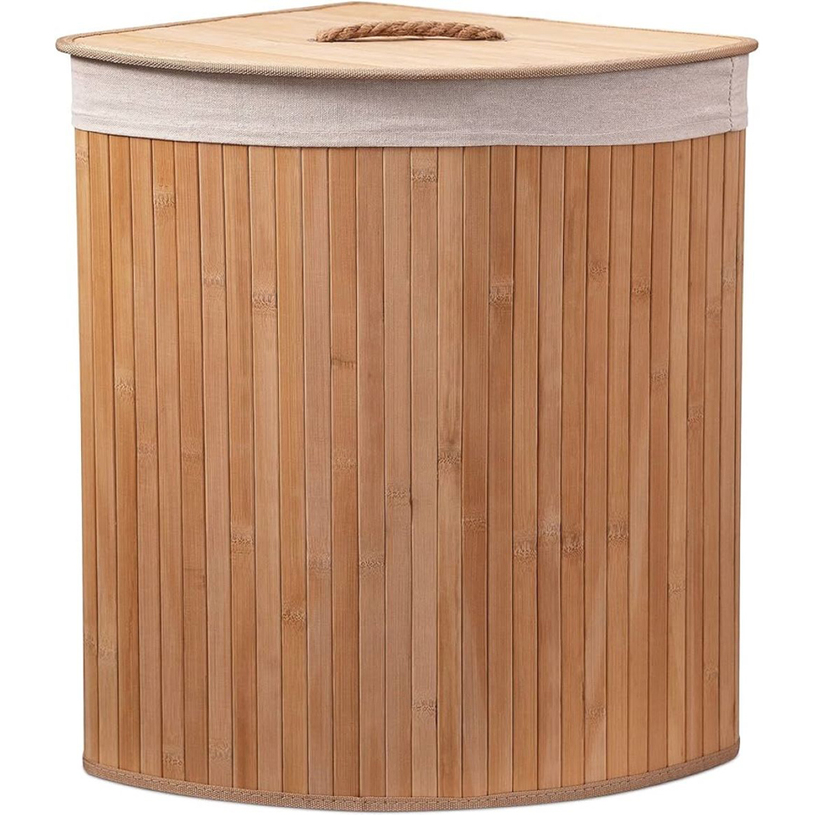 КОШ ЗА ПРАНЕ БАМБУК 45X35X60СМ ЪГЛОВ КОШ ЗА ПРАНЕ БАМБУК 45X35X60СМ ЪГЛОВ