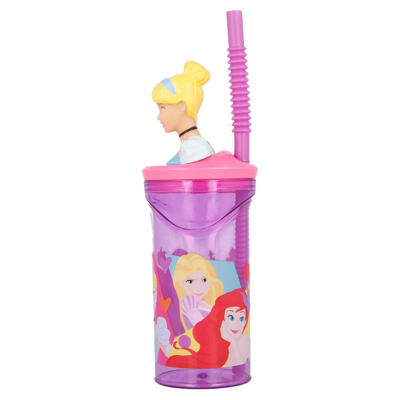 &БУТИЛКА СЪС СЛАМКА 3D 360 ML PRINCESS &БУТИЛКА СЪС СЛАМКА 3D 360 ML PRINCESS