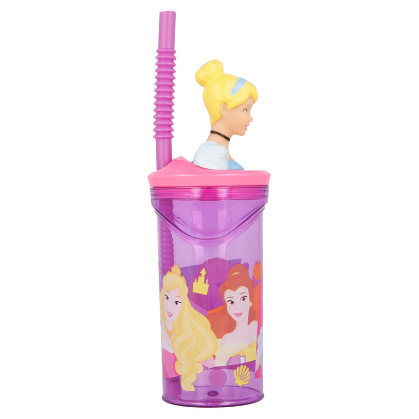 &БУТИЛКА СЪС СЛАМКА 3D 360 ML PRINCESS &БУТИЛКА СЪС СЛАМКА 3D 360 ML PRINCESS
