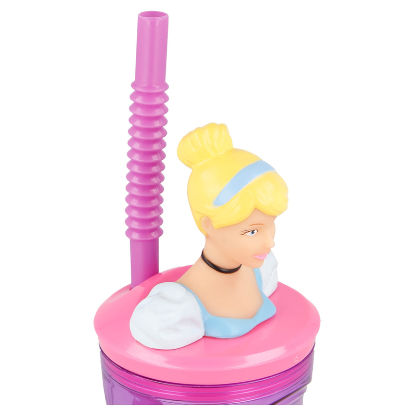 &БУТИЛКА СЪС СЛАМКА 3D 360 ML PRINCESS &БУТИЛКА СЪС СЛАМКА 3D 360 ML PRINCESS