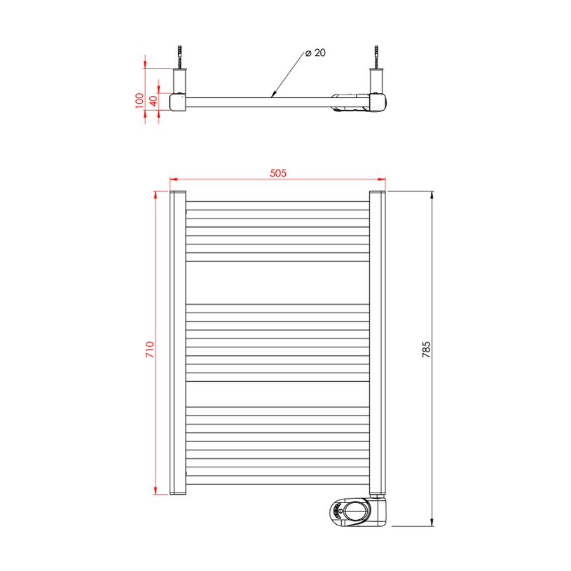 ЕЛЕКТР. ЛИРА ЗА БАНЯ NOOR BLACK 500W ЕЛЕКТР. ЛИРА ЗА БАНЯ NOOR BLACK 500W