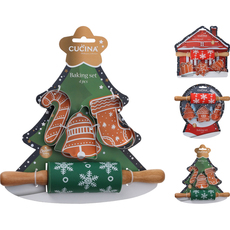 КОЛЕДЕН КОМПЛЕКТ ЗА ПЕЧЕНЕ 4БР LA CUCINA 170487070 КОЛЕДЕН КОМПЛЕКТ ЗА ПЕЧЕНЕ 4БР LA CUCINA 170487070