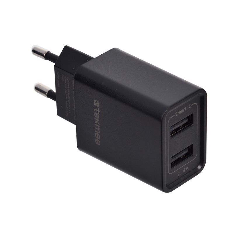 &ЗАРЯДНО 2USB 5V/2.4A TEKMEE FAST CHARGE &ЗАРЯДНО 2USB 5V/2.4A TEKMEE FAST CHARGE