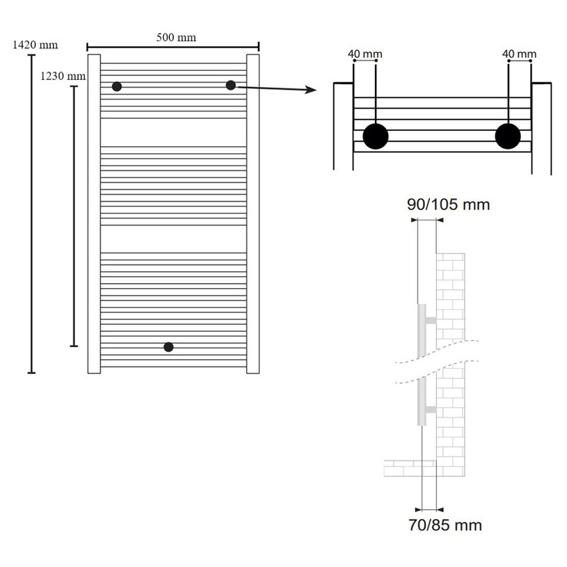 #ЛИРА ЗА Б-Я DIAMOND1420X500mm,ЧЕРЕН МАТ #ЛИРА ЗА Б-Я DIAMOND1420X500mm,ЧЕРЕН МАТ