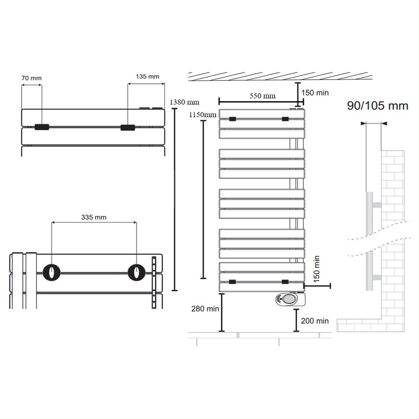 #ЕЛ. ЛИРА CRYSTAL E-JASPER 600W, БЯЛА #ЕЛ. ЛИРА CRYSTAL E-JASPER 600W, БЯЛА