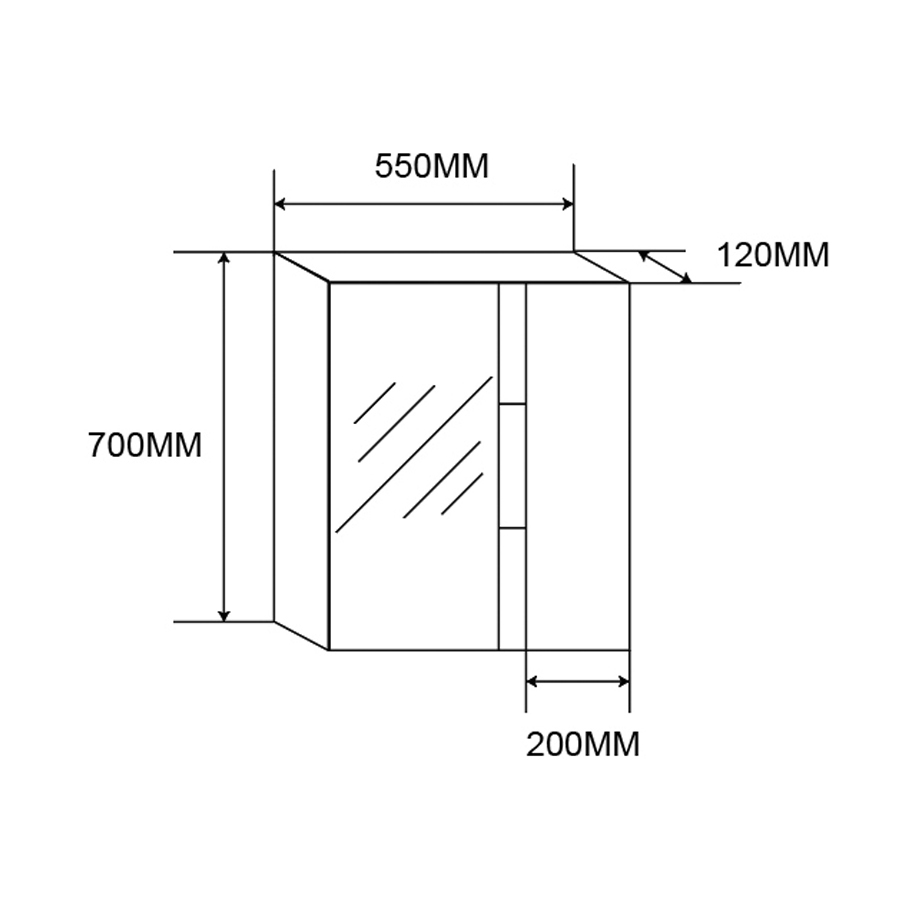 Mirror and storage in one spot above the basin