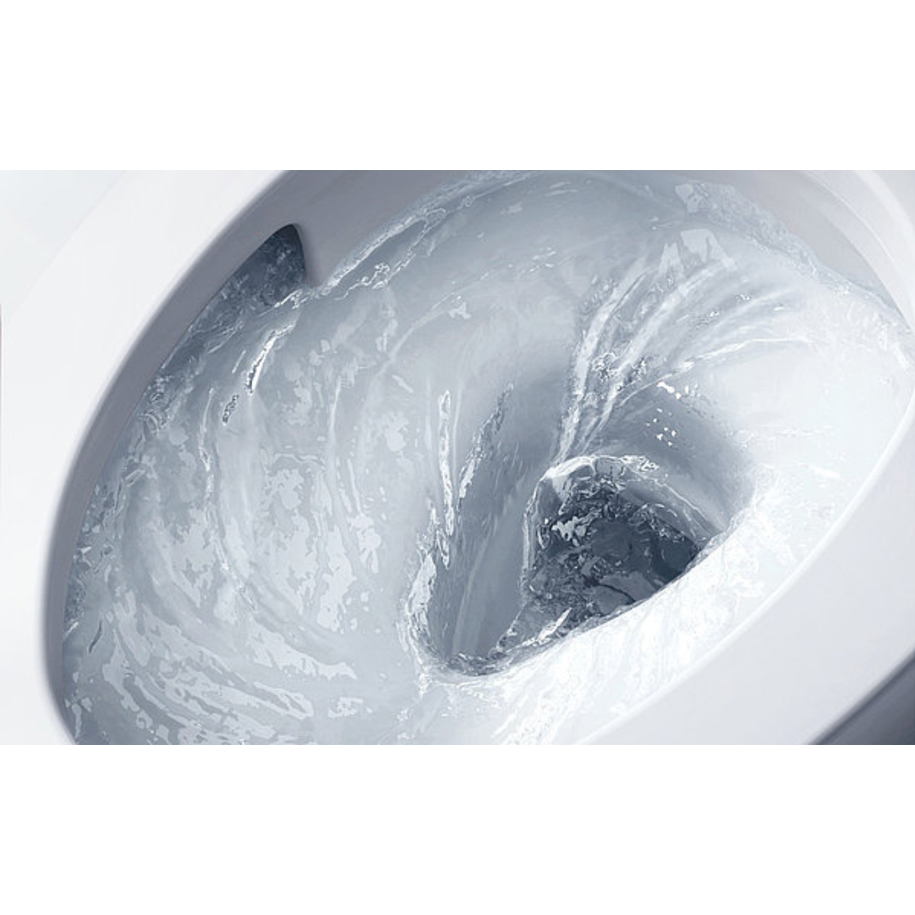 INTER CERAMIC TORNADO 5237 Wall-Hung Toilet with Seat, Glossy White Porcelain