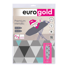 КАЛЪФ ЗА ДЪСКА ЗА ГЛАДЕНЕ M 120 X 38 СМ EUROGOLD METALLIC КАЛЪФ ЗА ДЪСКА ЗА ГЛАДЕНЕ M 120 X 38 СМ EUROGOLD METALLIC