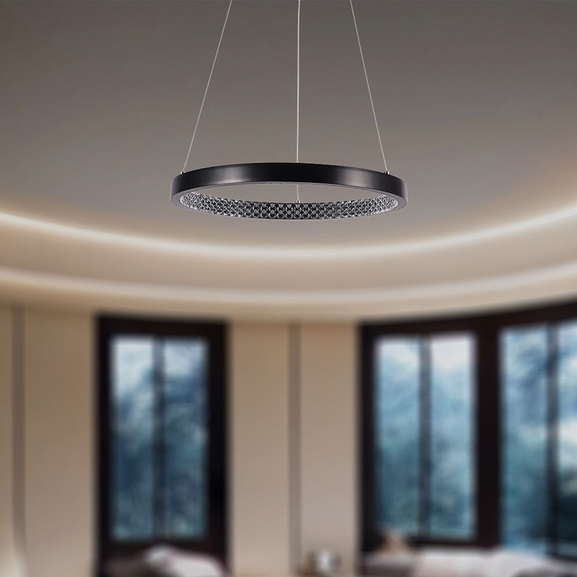 LED ПЕНДЕЛ 19W 4K КРИСТАЛ ЧЕРЕН V-TAC^^^ LED ПЕНДЕЛ 19W 4K КРИСТАЛ ЧЕРЕН V-TAC^^^