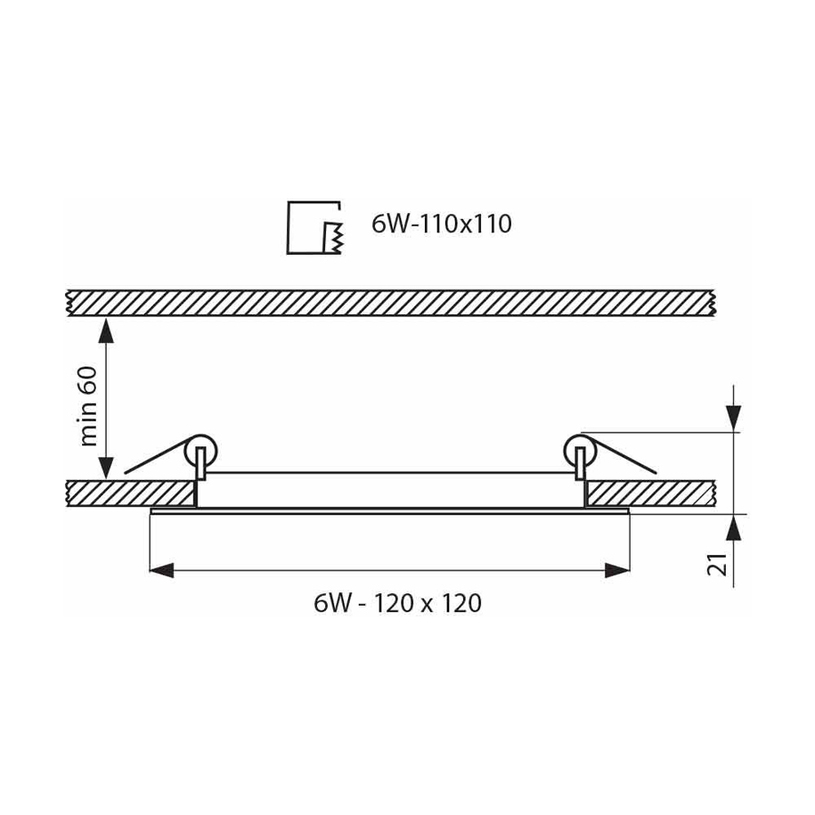 LED ПАНЕЛ 6W 4K ЧЕРЕН GRID VIVA LED ПАНЕЛ 6W 4K ЧЕРЕН GRID VIVA