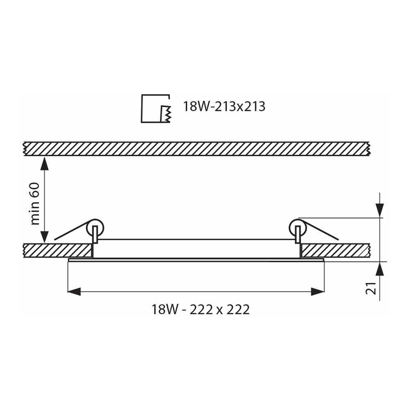 LED ПАНЕЛ 18W 4K ЧЕРЕН GRID VIVA LED ПАНЕЛ 18W 4K ЧЕРЕН GRID VIVA