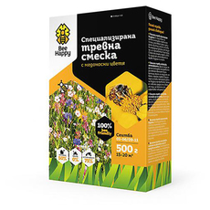 ТРЕВНА СМЕСКА МЕДОНОСНИ ЦВЕТЯ 0.5 КГ BEE HAPPY ТРЕВНА СМЕСКА МЕДОНОСНИ ЦВЕТЯ 0.5 КГ BEE HAPPY