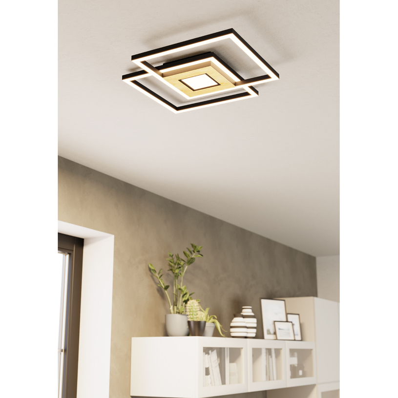 &LED ПЛАФОН 2X17W 27-65K ЧЕРЕН EGLO@ &LED ПЛАФОН 2X17W 27-65K ЧЕРЕН EGLO@