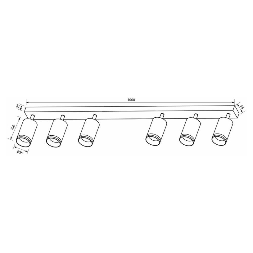 LED ЛИНЕЕЕН СПОТ 5XGU10 БЯЛ KING VIVA LED ЛИНЕЕЕН СПОТ 5XGU10 БЯЛ KING VIVA