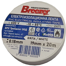 ИЗОЛИРБАНД БЯЛ 20 М/19 ММ/0.18 ММ BREEZER ИЗОЛИРБАНД БЯЛ 20 М/19 ММ/0.18 ММ BREEZER