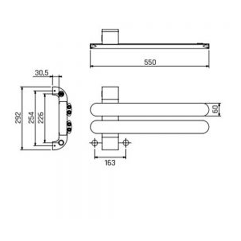 #АЛУМ.ЛИРА RIFFLE 2 550Х300 mm БЯЛ МАТ #АЛУМ.ЛИРА RIFFLE 2 550Х300 mm БЯЛ МАТ