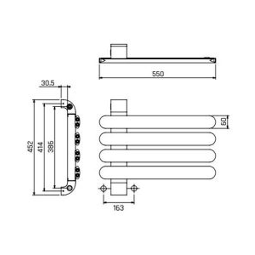 #АЛУМ.ЛИРА RIFFLE 4 550Х452 mm БЯЛ МАТ #АЛУМ.ЛИРА RIFFLE 4 550Х452 mm БЯЛ МАТ