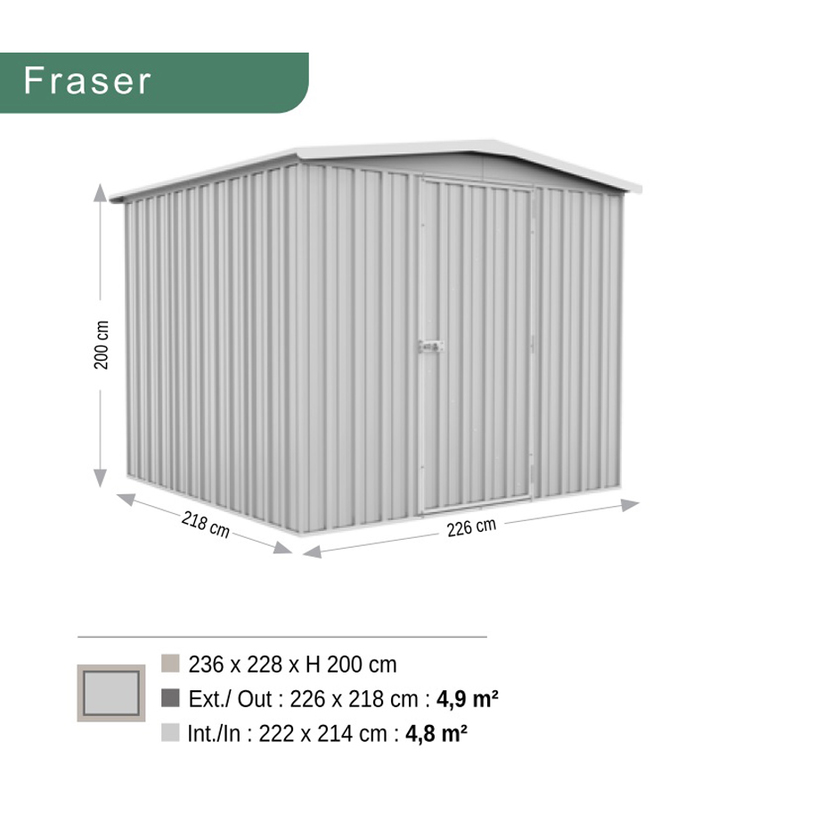 #КЪЩА ЗА ИНСТРУМЕНТИ FRASER 4.8m2 GREY #КЪЩА ЗА ИНСТРУМЕНТИ FRASER 4.8m2 GREY