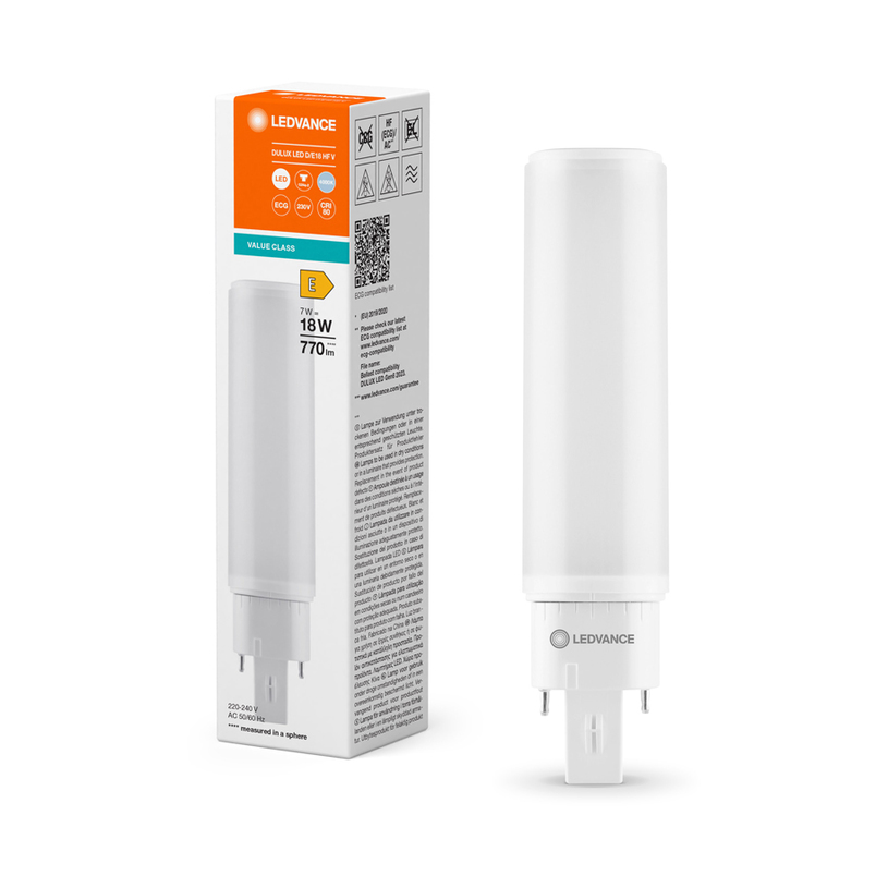 &LED КР G24 7W 4K 770LM LEDVANCE &LED КР G24 7W 4K 770LM LEDVANCE