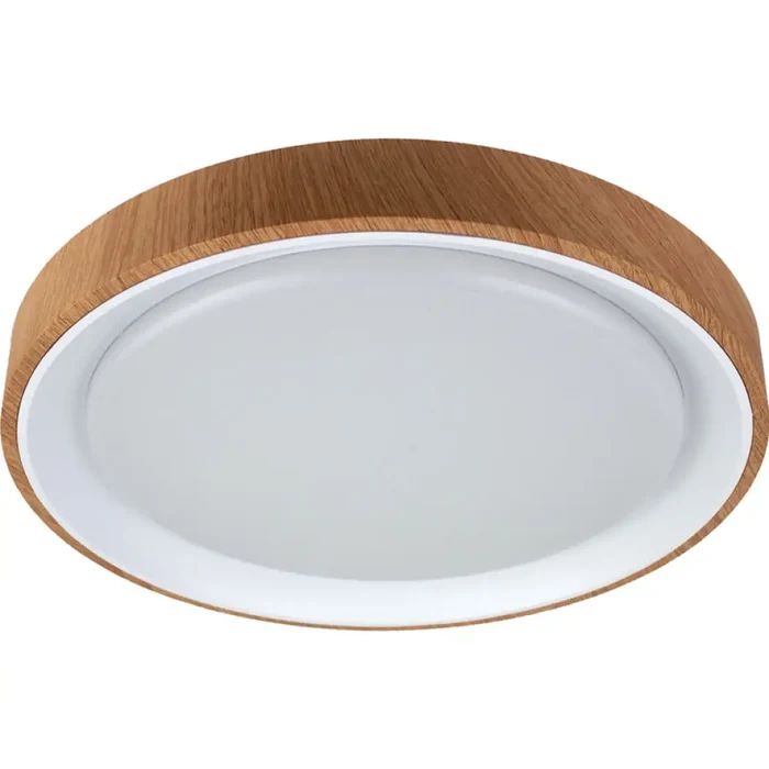Кръгъл корпус Ø40 cm с бяло и дървесен декор