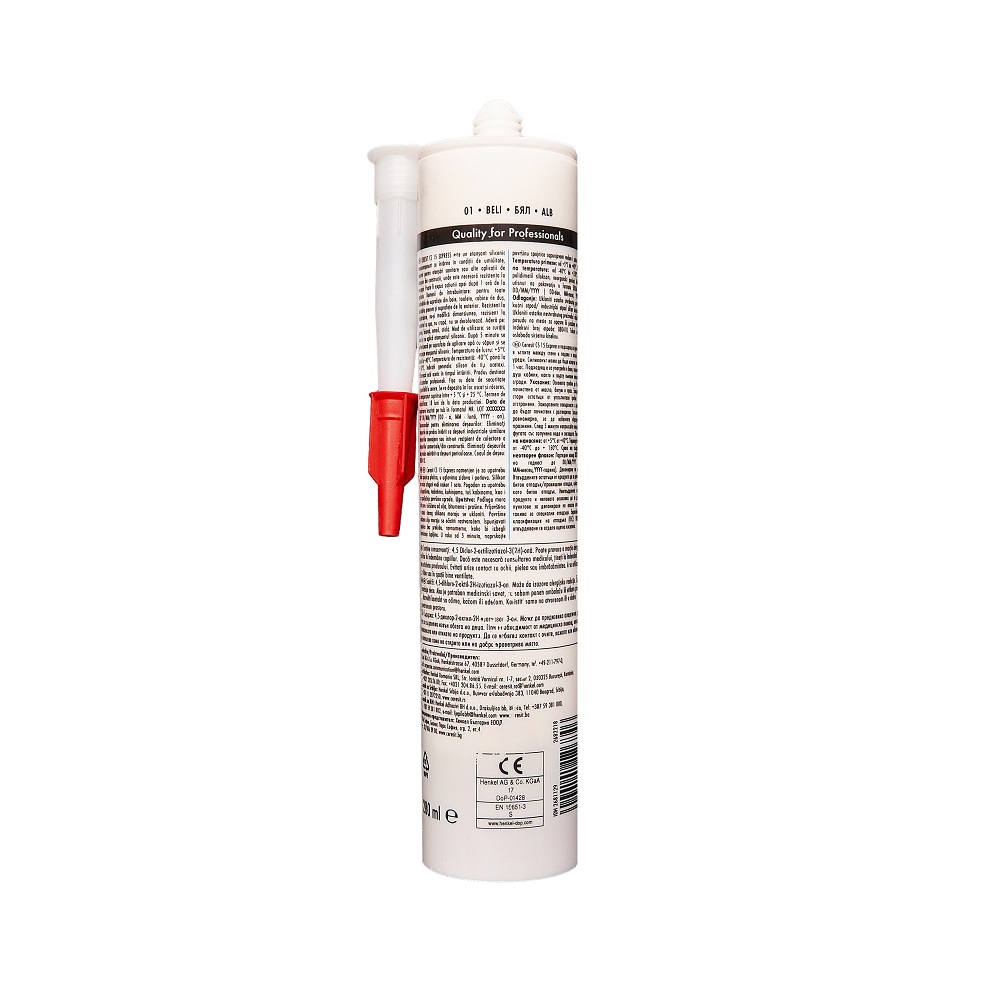 Ceresit CS 15 Express Sanitary Silicone, White, 280 ml
