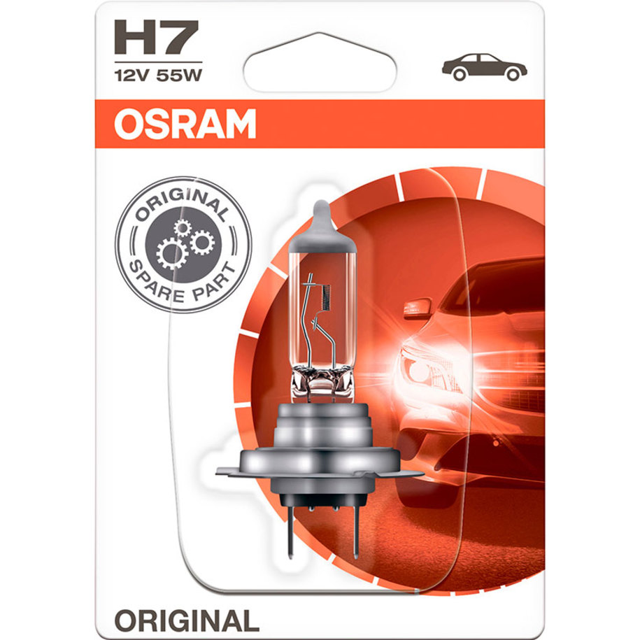 OSRAM ORIGINAL H7 12V 55W Headlight Bulb, PX26d Base