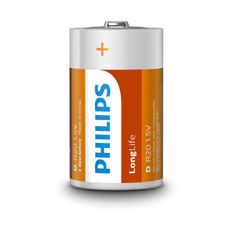 БАТ PHILIPS R20L2F/10 Dx2 LONGLIFE БАТ PHILIPS R20L2F/10 Dx2 LONGLIFE
