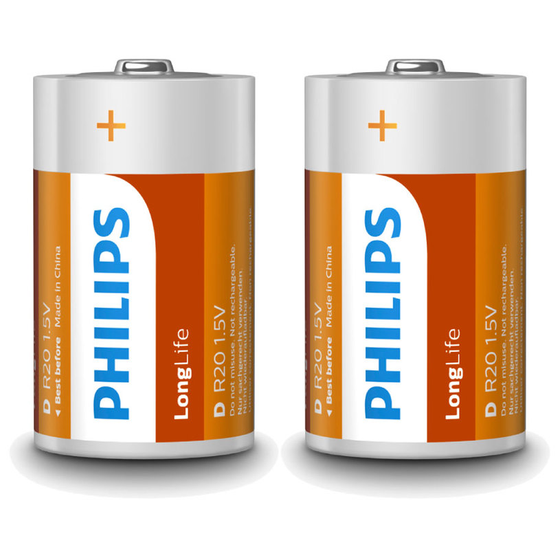 БАТ PHILIPS R20L2F/10 Dx2 LONGLIFE БАТ PHILIPS R20L2F/10 Dx2 LONGLIFE