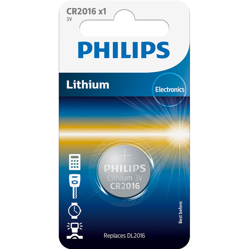БАТ PHILIPS CR2016 LITHIUM БАТ PHILIPS CR2016 LITHIUM