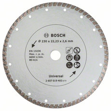 BOSCH, ДИАМ. ДИСК TURBO 230MM BOSCH, ДИАМ. ДИСК TURBO 230MM