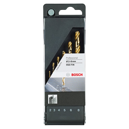 BOSCH, К-Т 6 СВРЕДЛО HSS TIN PROFI BOSCH, К-Т 6 СВРЕДЛО HSS TIN PROFI