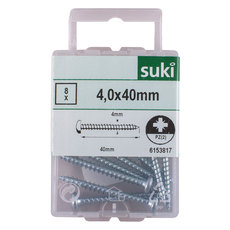 ВИНТ ЗА ДЪРВО 4X40 ММ SUKI 8 БРОЯ ВИНТ ЗА ДЪРВО 4X40 ММ SUKI 8 БРОЯ