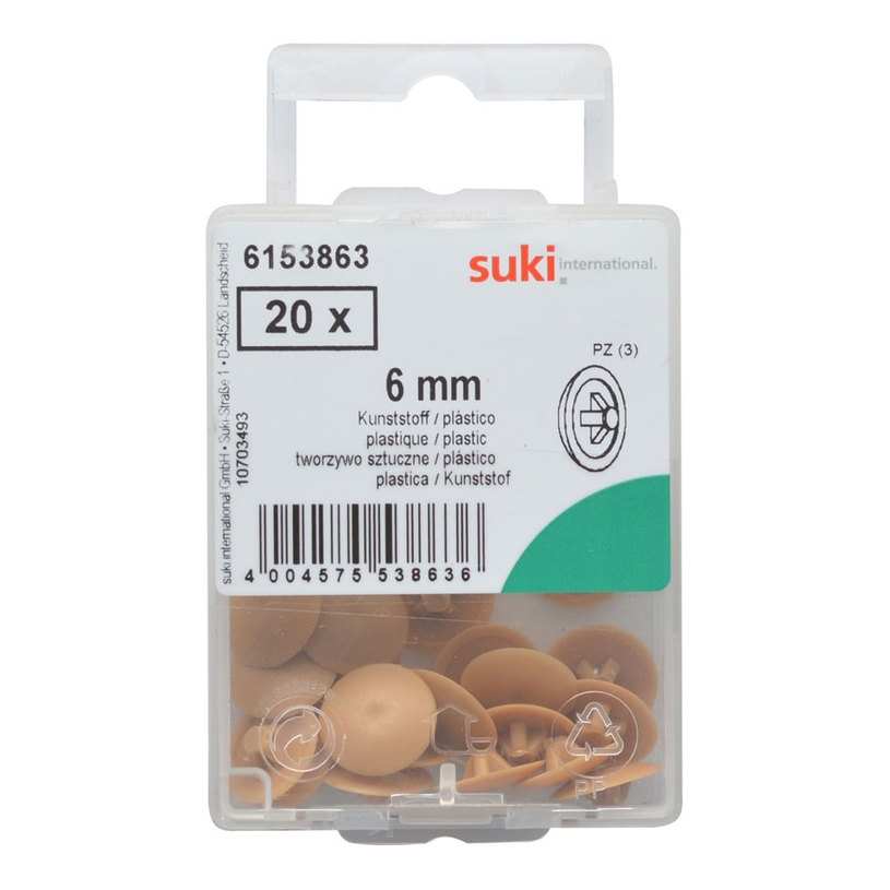КАПАЧКА ЗА ВИНТОВЕ 20 БРОЯ Т.БЕЖ PZ3 6MM КАПАЧКА ЗА ВИНТОВЕ 20 БРОЯ Т.БЕЖ PZ3 6MM