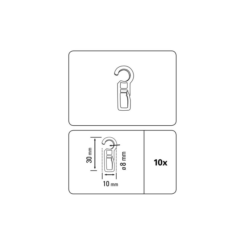 ПЛАСТМ.КУКИЧКА 20ММ, ПРОЗР. ПЛАСТМ.КУКИЧКА 20ММ, ПРОЗР.
