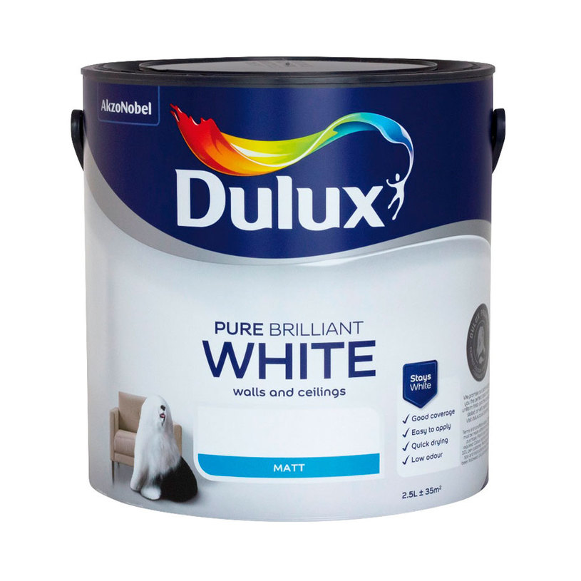 DULUX MATT PBW ИНТЕРИОРНА БЯЛА БОЯ 2.5 DULUX MATT PBW ИНТЕРИОРНА БЯЛА БОЯ 2.5