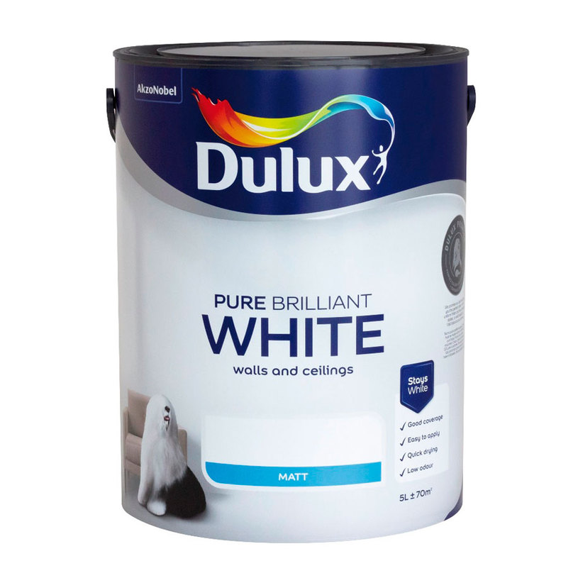 DULUX MATT PBW ИНТЕРИОРНА БЯЛА БОЯ 5 L DULUX MATT PBW ИНТЕРИОРНА БЯЛА БОЯ 5 L