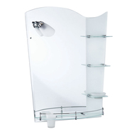 ОГЛЕДАЛО С ОСВЕТЛЕНИЕ И ЕТАЖЕРКА ПРИЗМА, ОГЛЕДАЛО С ОСВЕТЛЕНИЕ И ЕТАЖЕРКА ПРИЗМА,