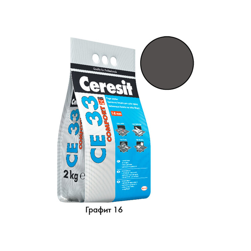 **ФУГ. СМЕС CERESIT CE33 ГРАФИТ 2КГ **ФУГ. СМЕС CERESIT CE33 ГРАФИТ 2КГ
