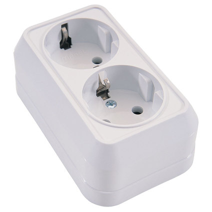 КОНТАКТ ДВОЕН БЯЛ IP20 О.М. КОНТАКТ ДВОЕН БЯЛ IP20 О.М.