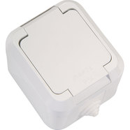 КОНТАКТ ЕДИНИЧЕН С КАПАК ВЛАГОЗАЩИТЕН IP44 БЯЛ MAKEL VIOLET КОНТАКТ ЕДИНИЧЕН С КАПАК ВЛАГОЗАЩИТЕН IP44 БЯЛ MAKEL VIOLET